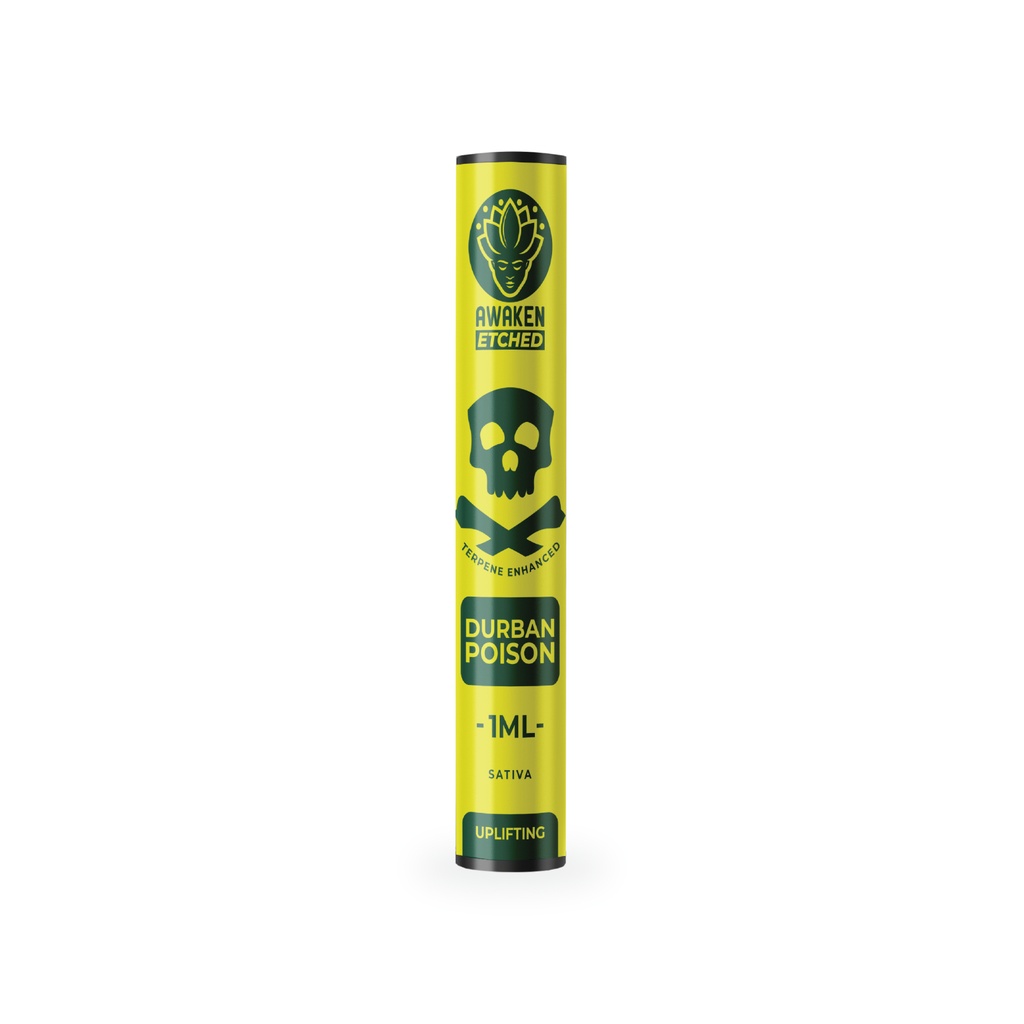 Awaken® Vape Etched Cartridges 1ml - Durban Poison (Sativa
